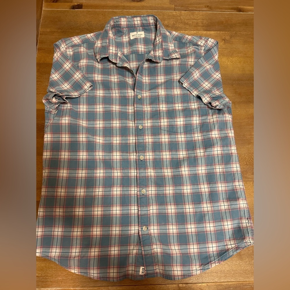 Mutual Weave Men’s Blue Button Down Large